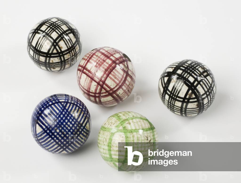 Carpet bowls, 1850-1900 (glazed ceramic)