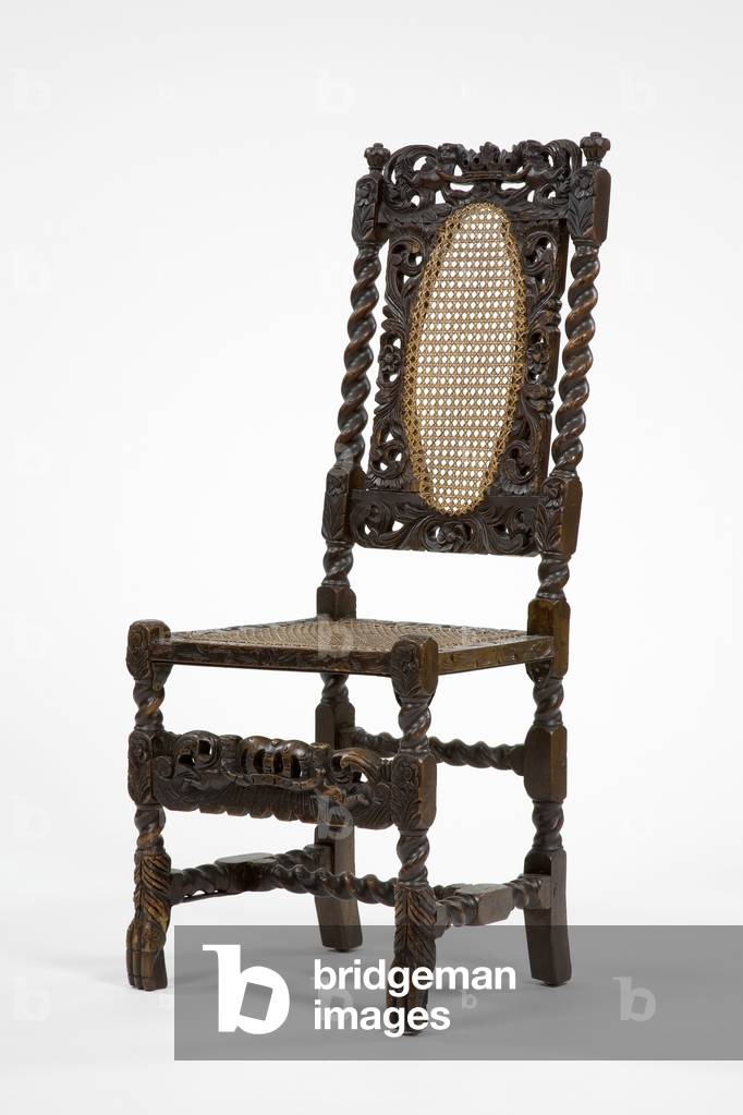 Caned chair, c.1685-1700 (walnut)