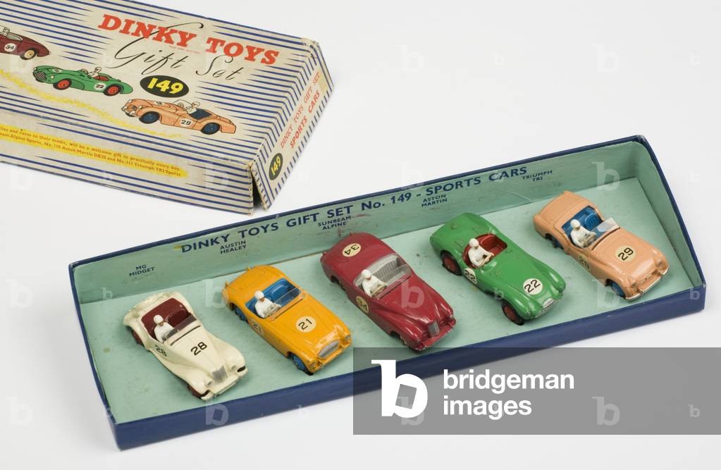 Dinky Toys Gift Set 149, 1958-61 (painted, die-cast metal, moulded rubber, plastic and printed cardboard)