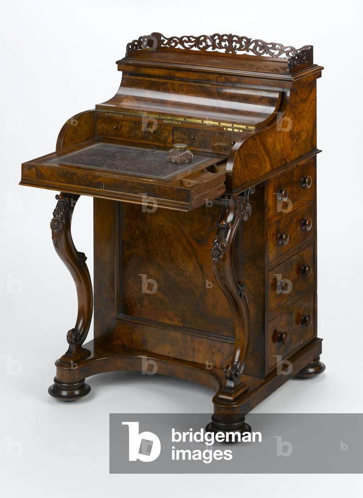 Writing desk, c.1860 (walnut)