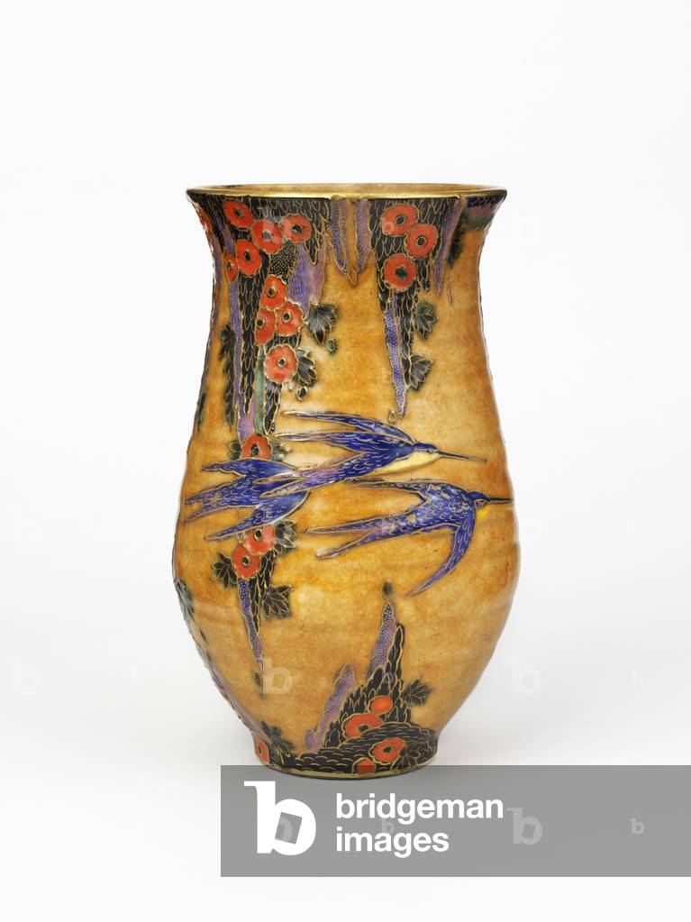 Glazed earthenware vase, 1930-40 (earthenware) 