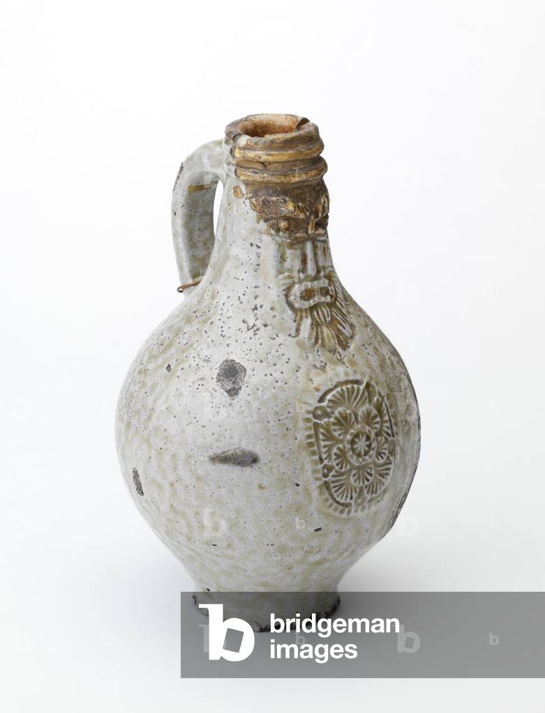 Bellarmine jug, c.1660-70 (salt-glazed stoneware)