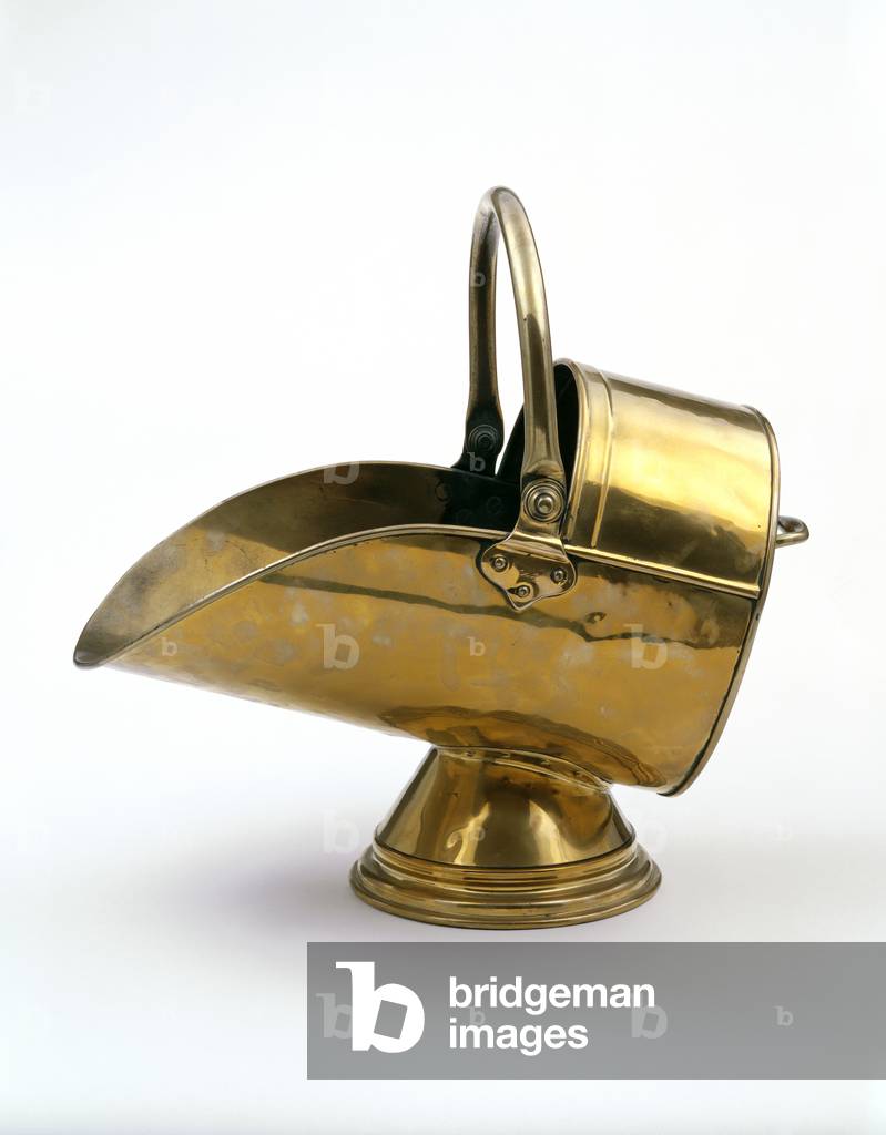 Coal scuttle, c.1870 (brass)