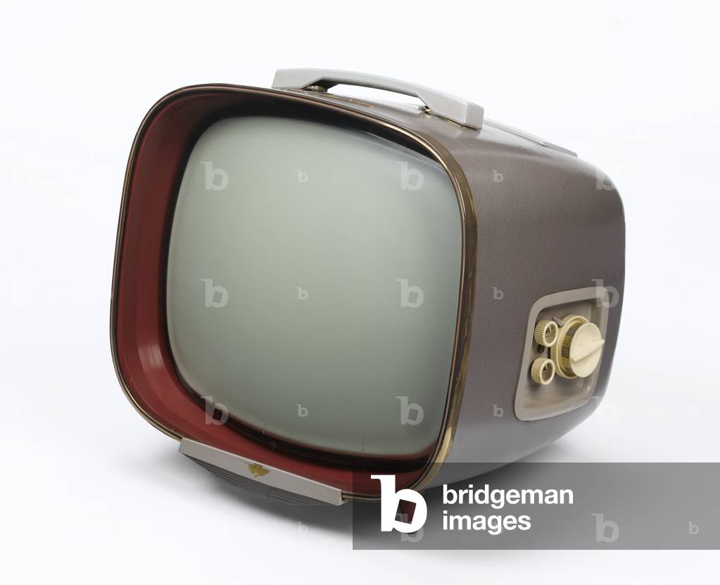 'Royal Star' portable television, 1958-60 (metal with hammered finish and plastic parts)