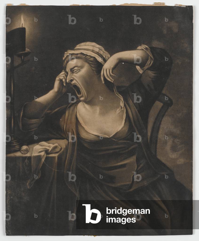 Untitled (woman yawning), c.1780 (mezzotint)