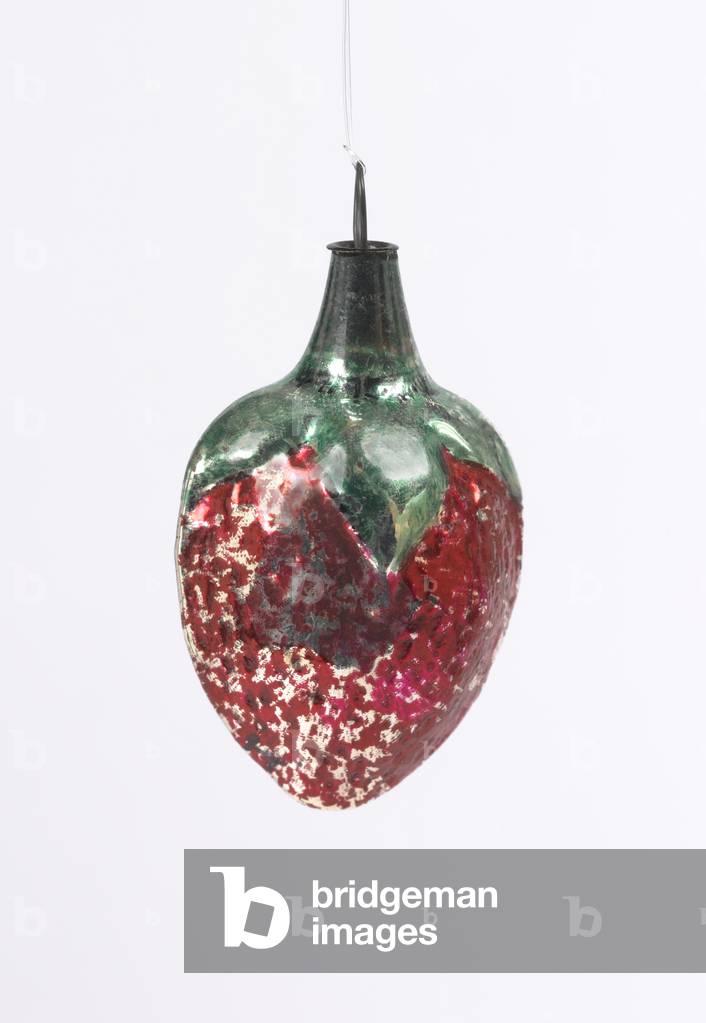 Christmas tree bauble, 1930-40 (moulded & painted glass)