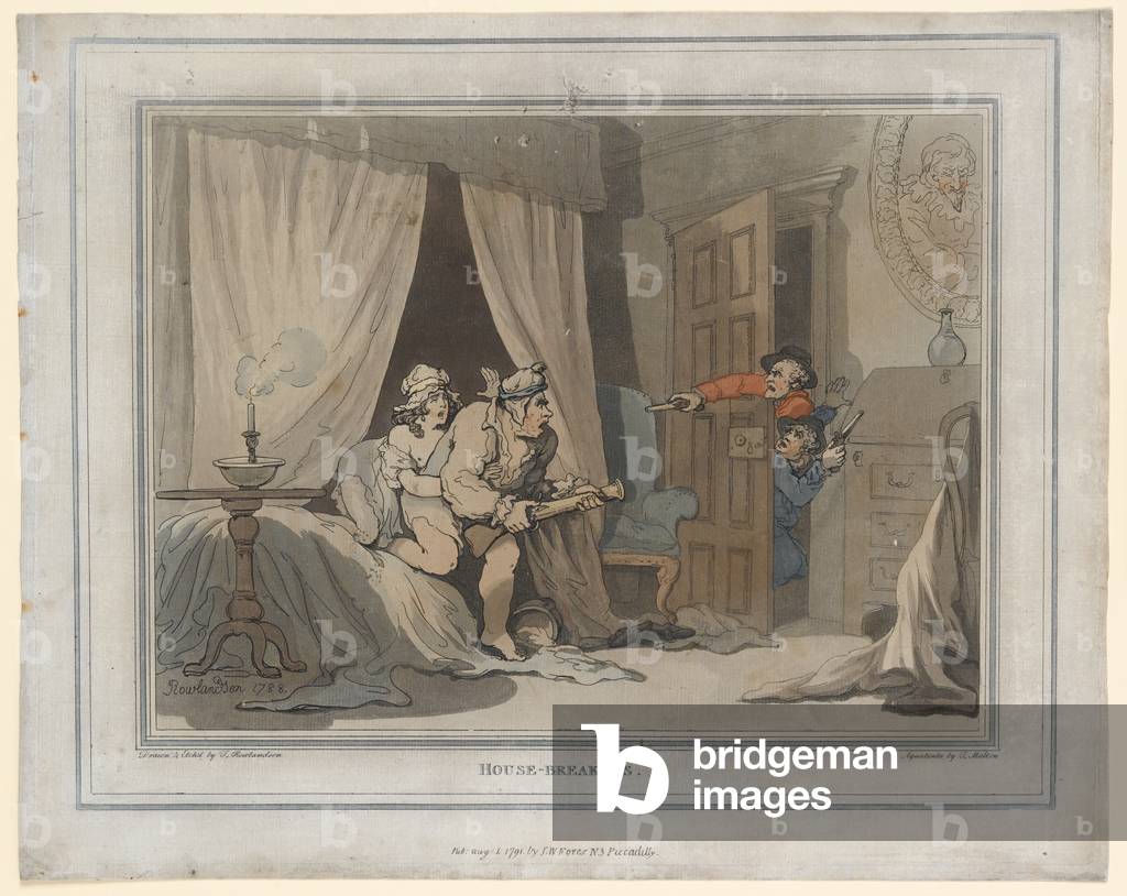 House Breakers, print made by Thomas Molten, 1791 (hand-coloured engraving)