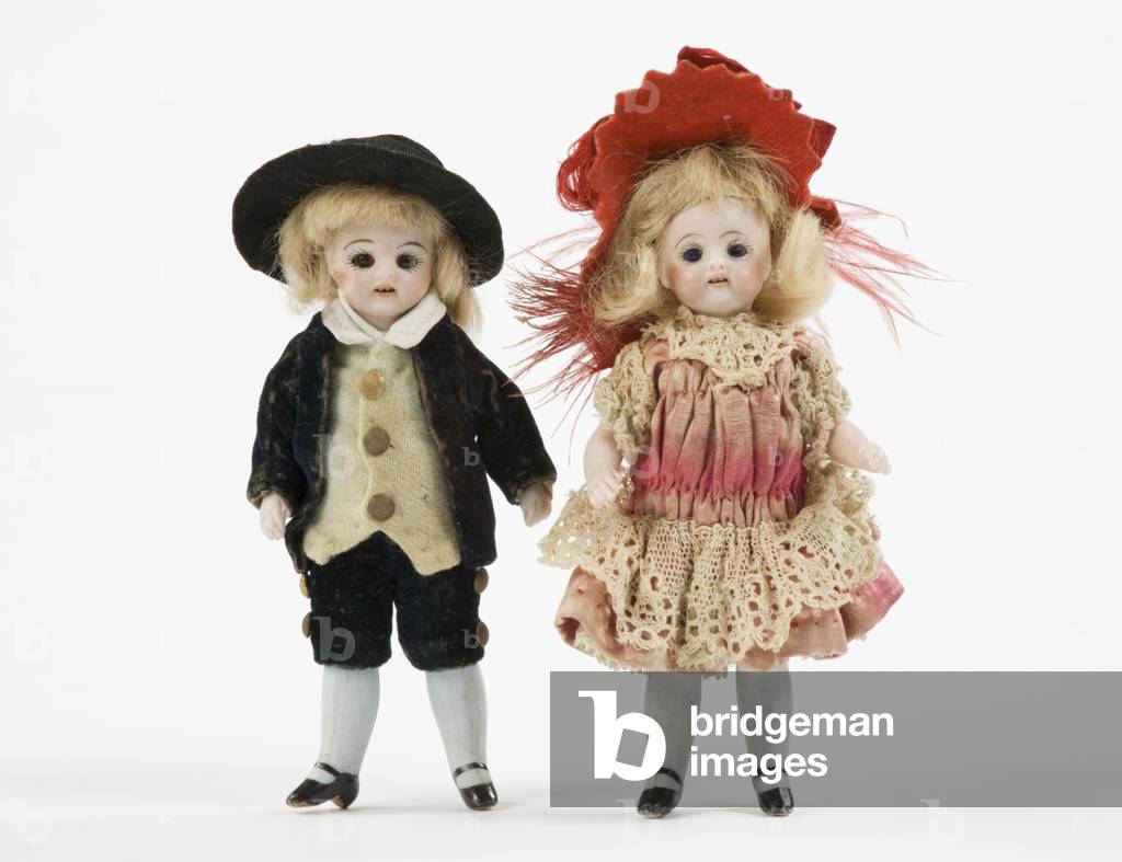 Bisque dolls, c.1900 (porcelain) 