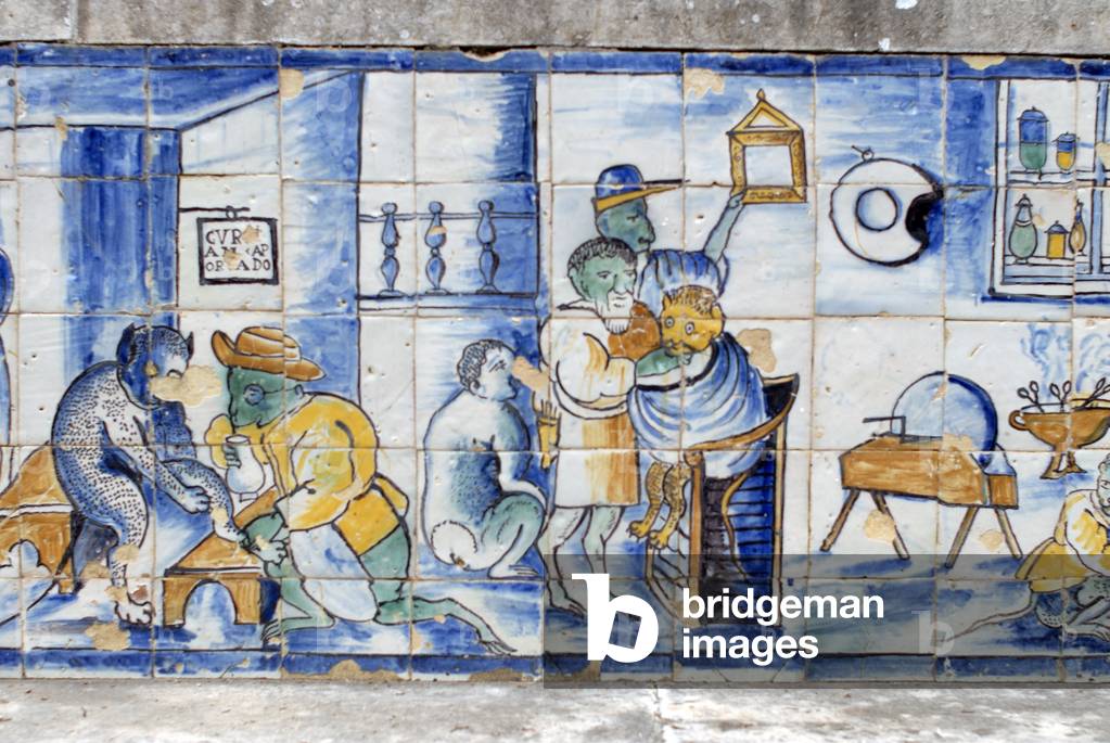 Patterned tiling (ceramic tiles)