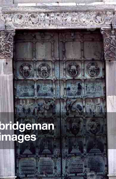 Cathedral Door on the West Facade, 1119 (bronze)
