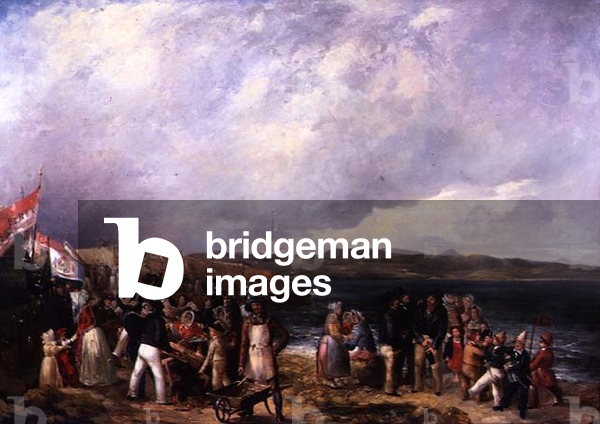 Bild von Gemälde "Die Eröffnung von Granton Harbour", 1838 von William 'de Lond' Turner