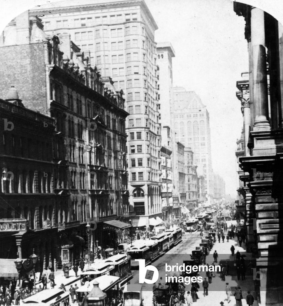 Randolph Street, Chicago, 1896 (b/w photo)
