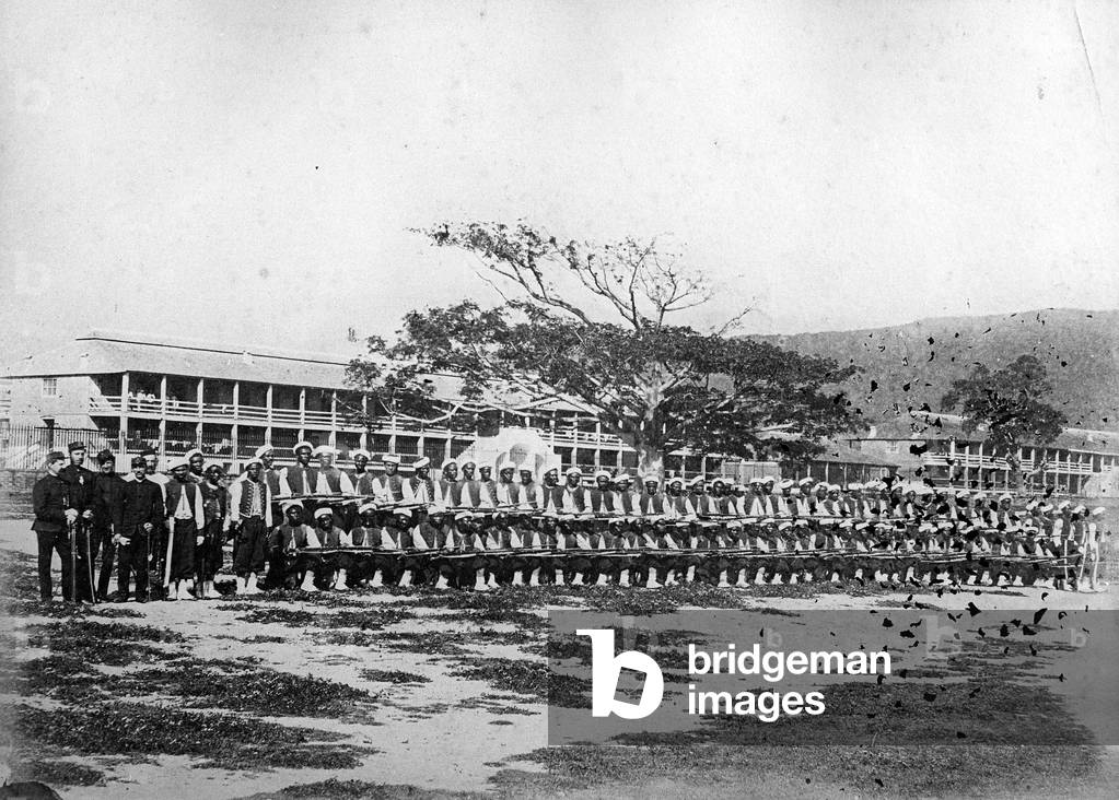Soldiers of the West India Regiment, c.1870-90 (b/w photo)