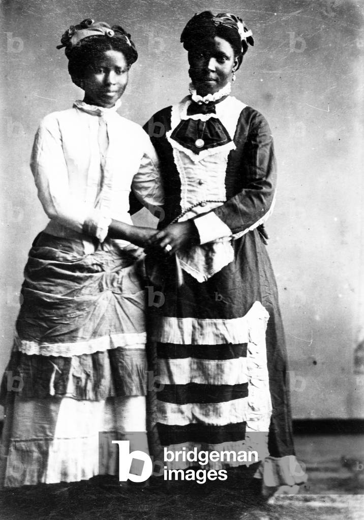 Two Christian 'Kefir' Girls, South Africa, c.1895 (b/w photo)