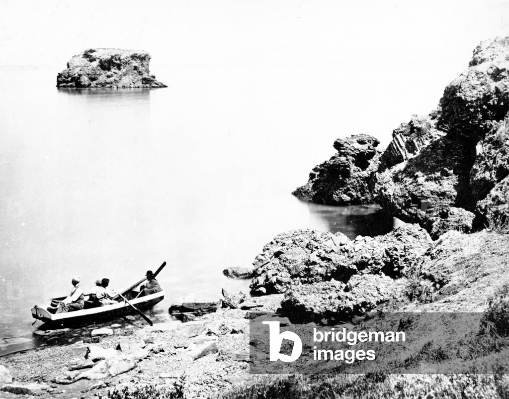 The Great Salt Lake, Utah, c.1870s (b/w photo)