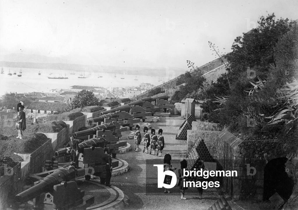 Gardiner's Battery, Gibraltar, c.1868 (b/w photo)
