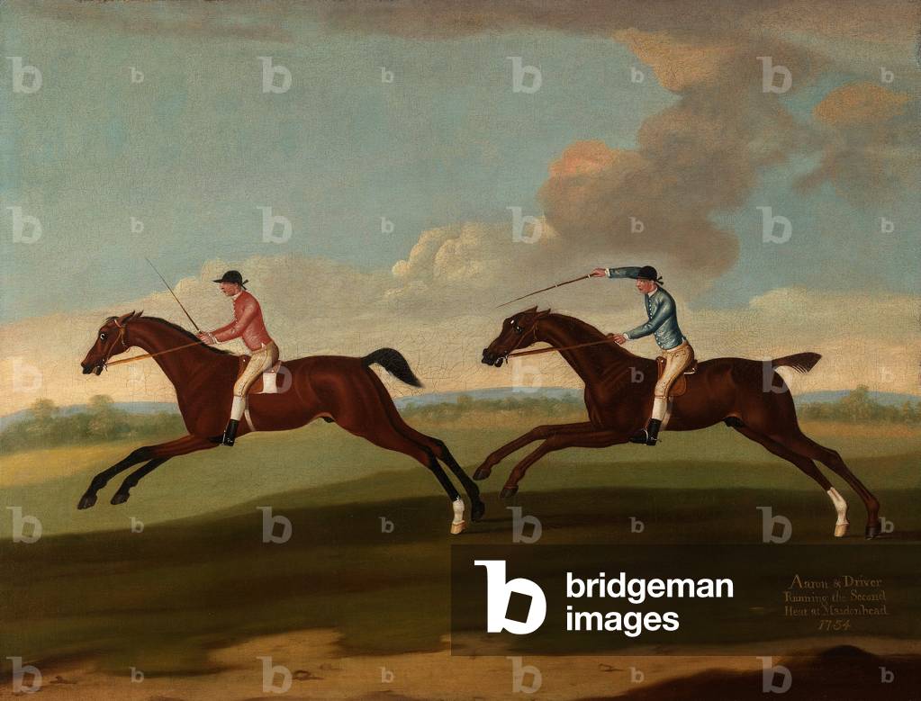 Aaron and Driver Running the Second Heat at Maidenhead, 1754 (oil on canvas)