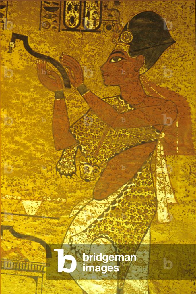 Ancient Egypt, Ay in his priestly robes, Tutenkhamun's Tomb, Thebes 18th Dyn (photo)