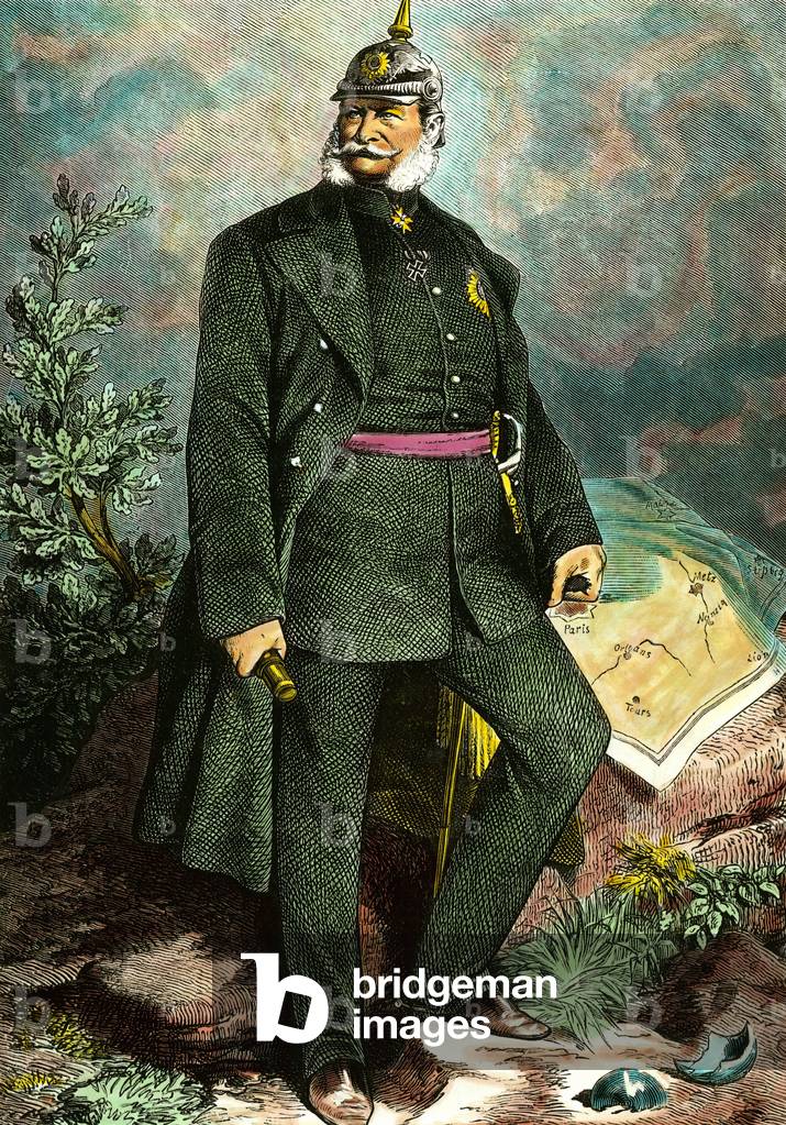 Portrait of William I (1797-1888), King of Prussia and Emperor of Germany, 19th century (engraving)