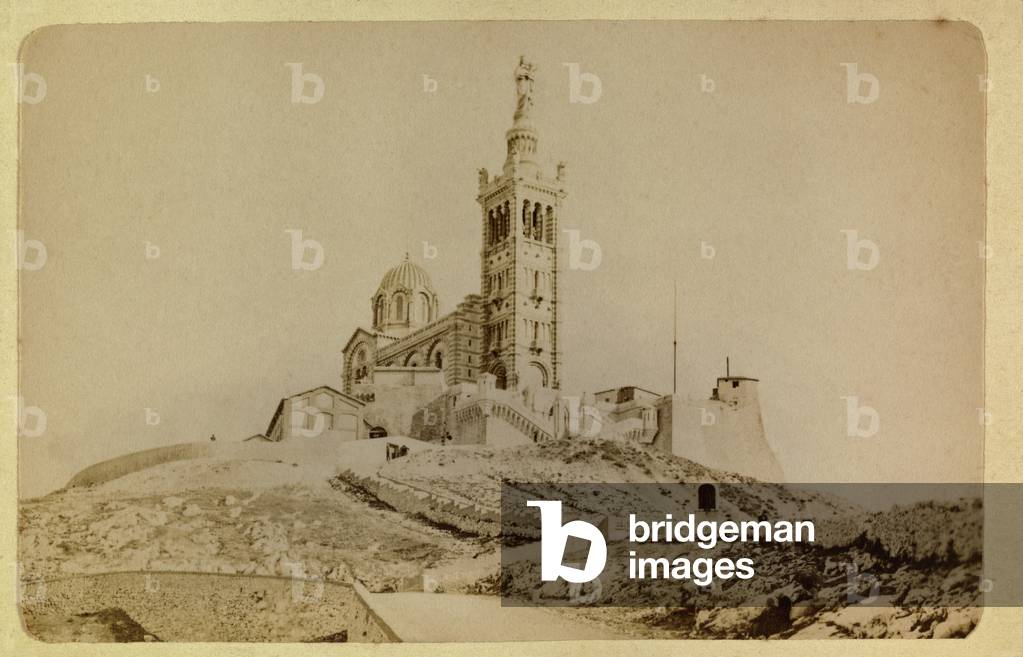 The city of Marseille and its surroundings around 1885 -1890: Notre Dame de la garde, 1885 (photo)