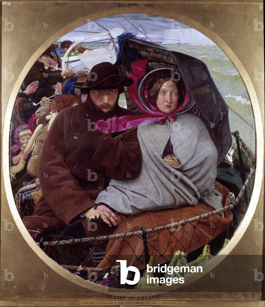 The Last Look at England, 1855 (oil on canvas)