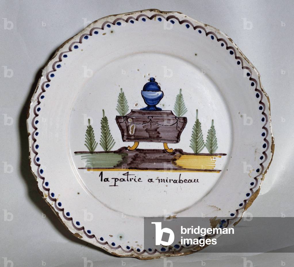 Revolutionary porcelain plate, 