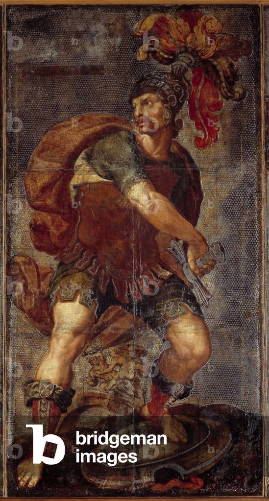 Tapestry of the Seven Leathers, 1586: mythological Roman heros after the drawings of Goltziere, 1586 (tapestry)