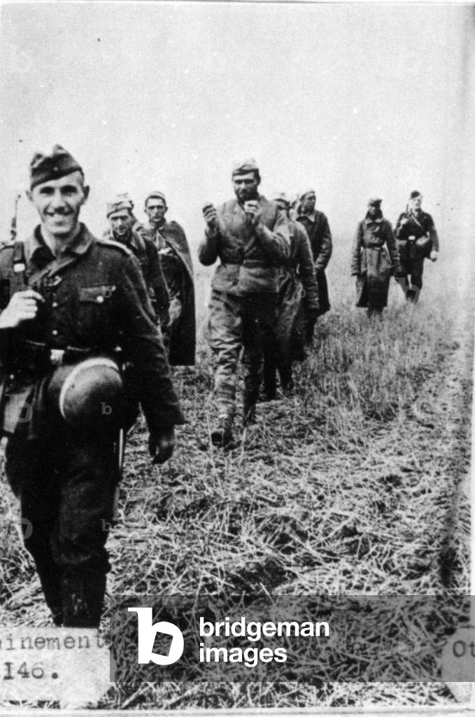 History: Second World War (1939-1945). Russian prisoners of the Eastern Front, September 1943 (photo)