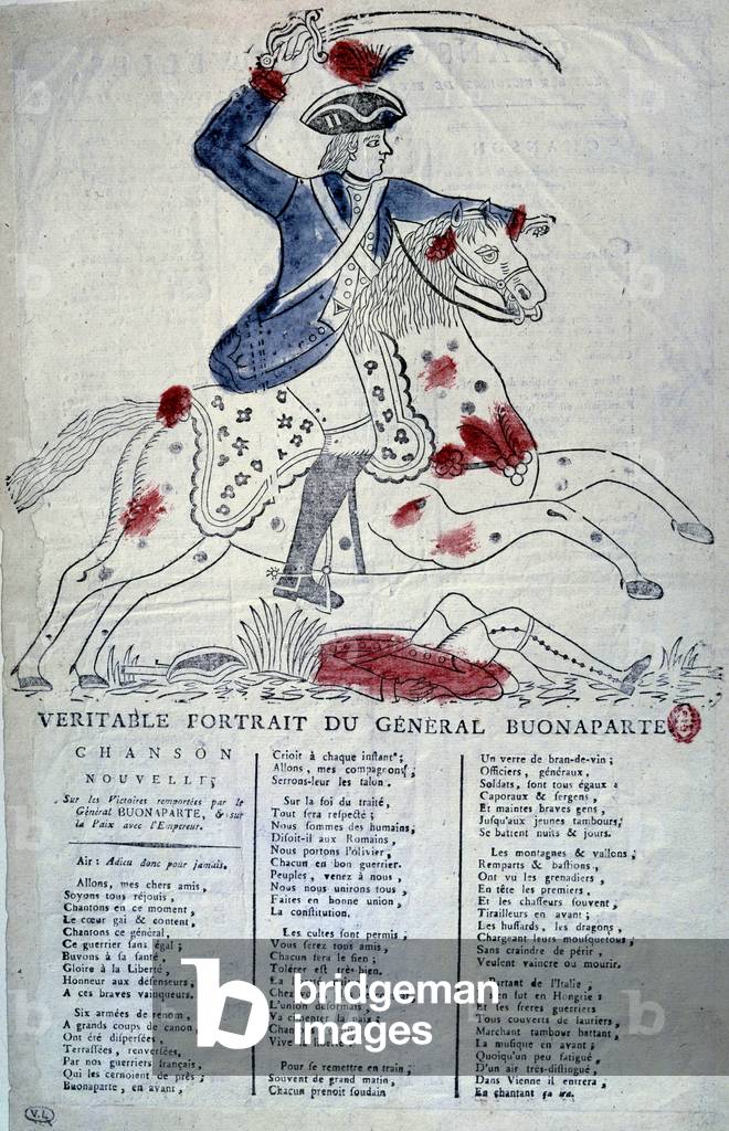 Veritable portrait of General Napoleon Bonaparte (1769-1821), 18th century (engraving)