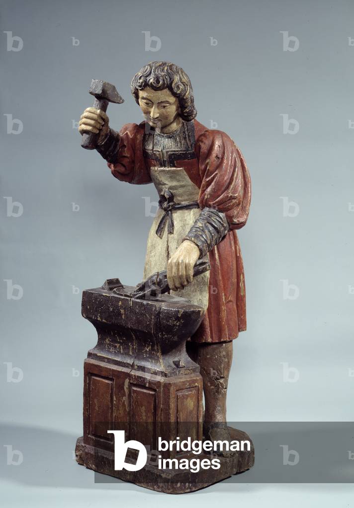 Saint Crepin patron of shoemakers, 18th century (polychrome wood)