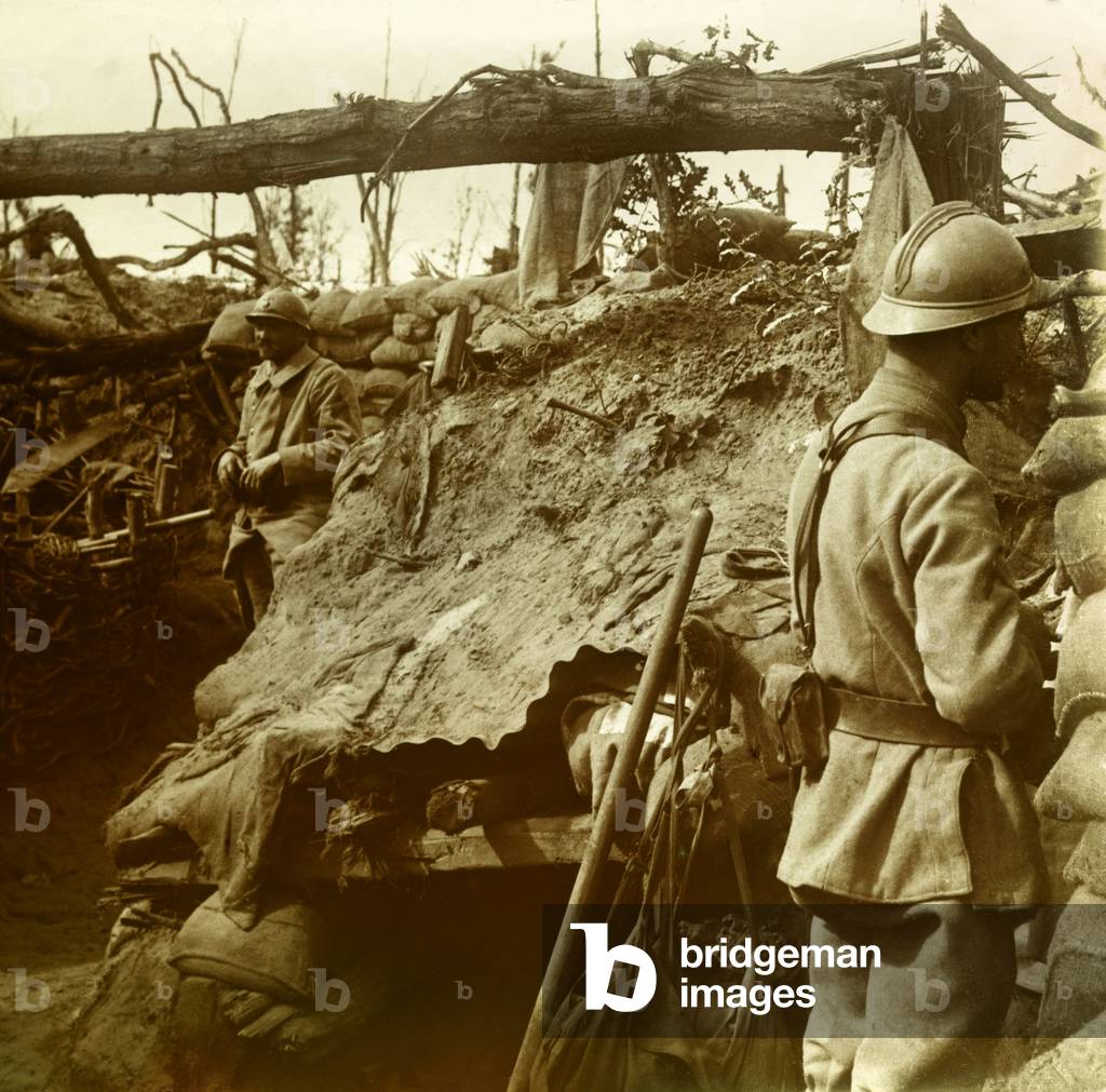 First Line Slice, First World War (stereoscopic glass plate)