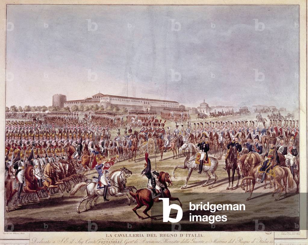 Immagine di Stampa "

Parade dei cavalli italiani della Regno d'Italia" 1801 di Italian School