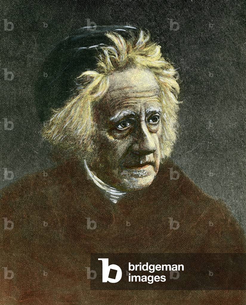Portrait of Sir John Herschel (1792 - 1871) British astronomer, 19th century (engraving)