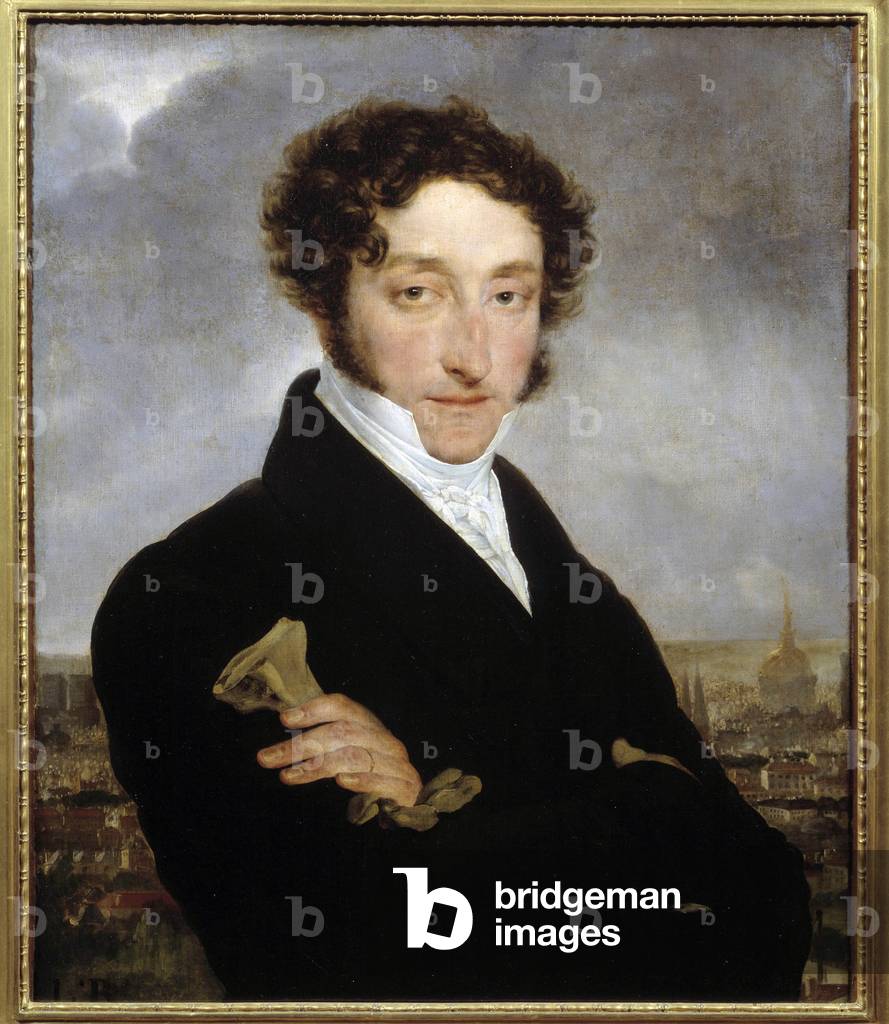 Presume portrait of the man of letters Charles Nodier (1780-1844), 19th century (oil on canvas)