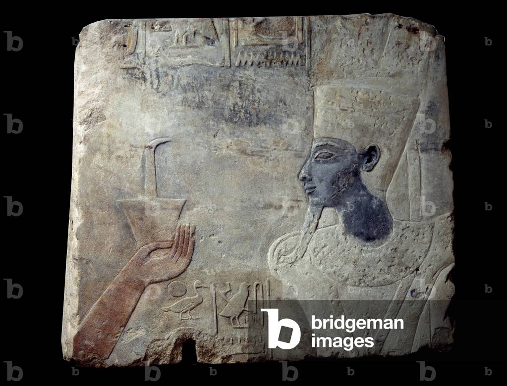 Relief of the temple of Thutmosis III a Elephantine, c.1390-1353 BC (fresco)