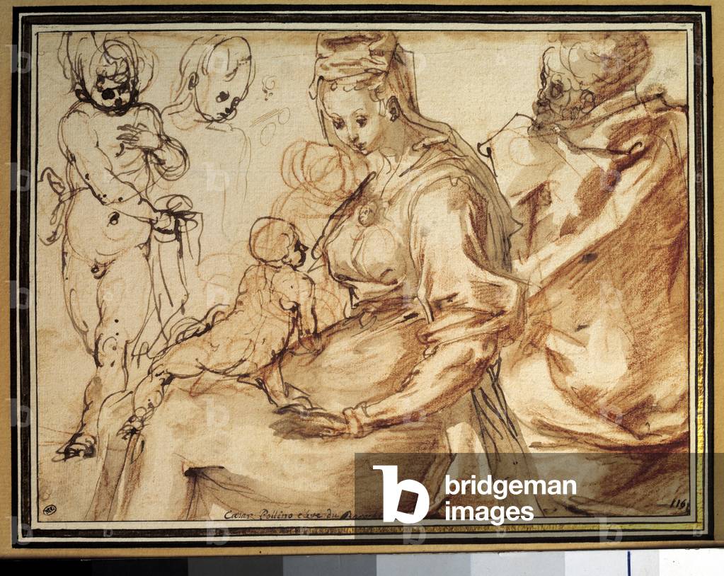 Bild von Zeichnung "

Die heilige Lavis-Familie hat Tinte" 1601 von Cesare Pollini