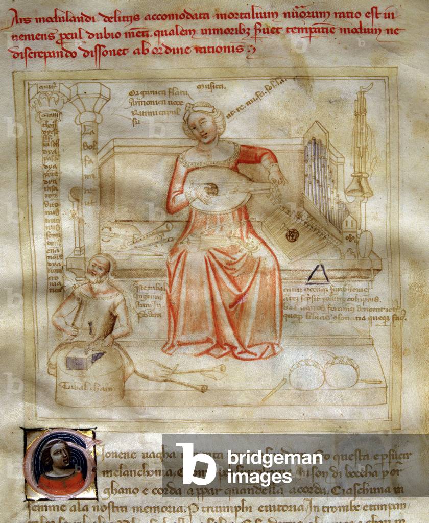 Immagine di Dipinto "Allegoria della musica in «Chansonne des sept Vertus et des sept Arts liberales destinee 