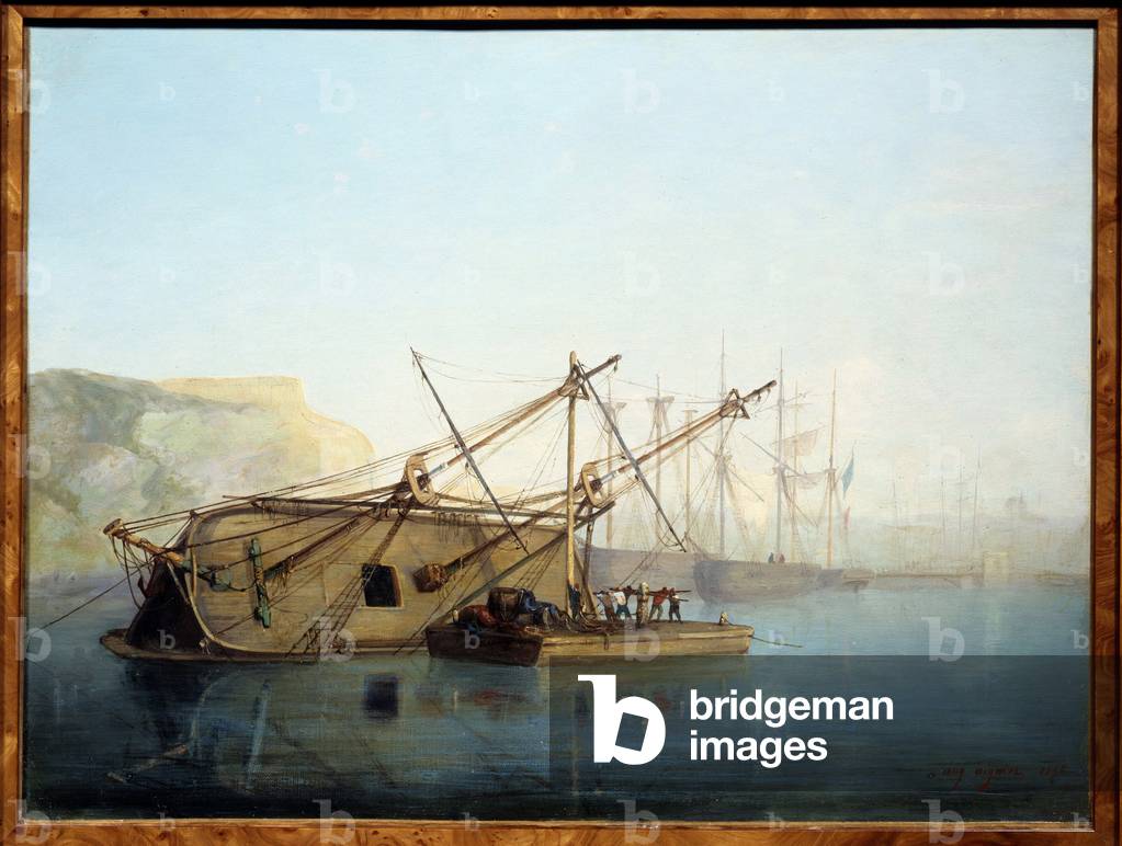 A sailboat with a carenage, 1846 (oil on canvas)