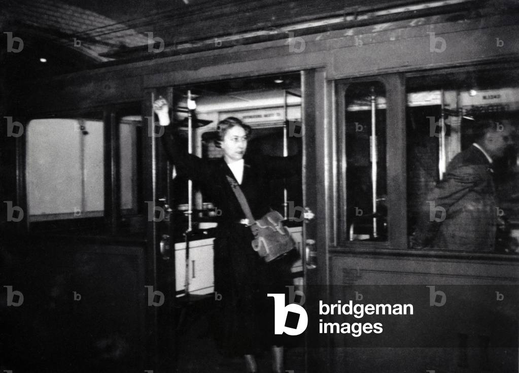 Second World War (1939-1945). France, Paris September 1939: Women replace train leaders in metro, 1939 (photo)