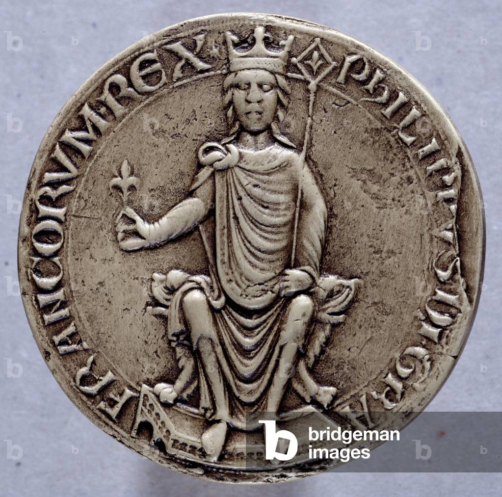 Seal of King Philip II dit Philippe Augustus (1165-1223) 13th century (silver)