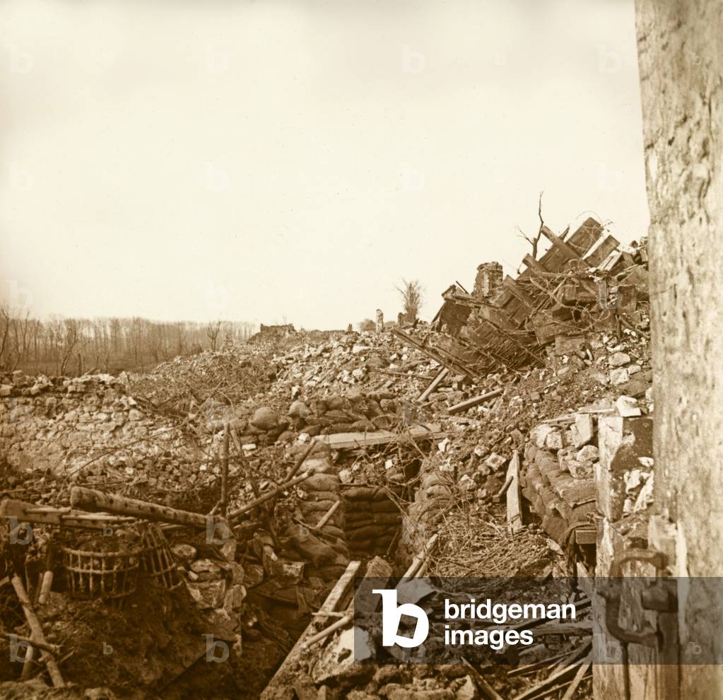 A trench near Saint Laurent (Vosges), First World War (stereoscopic glass plate)