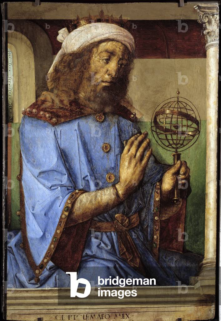 Portrait Of Ptolemee (Claudius Ptolemaeus, Ca. 90-168), Greek Astronomer, 15th century (oil on wood)