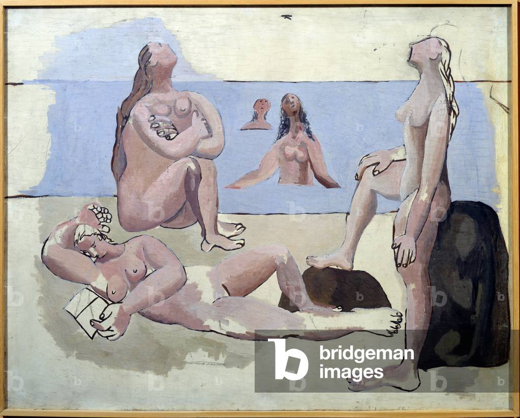 Bild von Gemälde "Badende beobachten ein Flugzeug" 1920 von Pablo Picasso