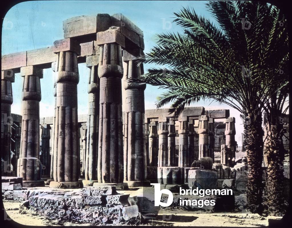 Oberägypten, Luxor, Ruinen des Tempelkomplexes, Bilddatum: um 1910. Carl-Simon-Archiv