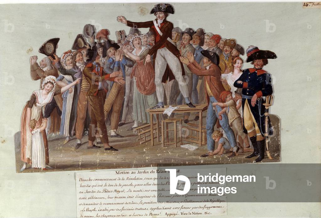 

Die französische Revolution, 1789: Ein Antrag an den Königlichen Palastgarten: Viva la nation, 1789 ( Gouach