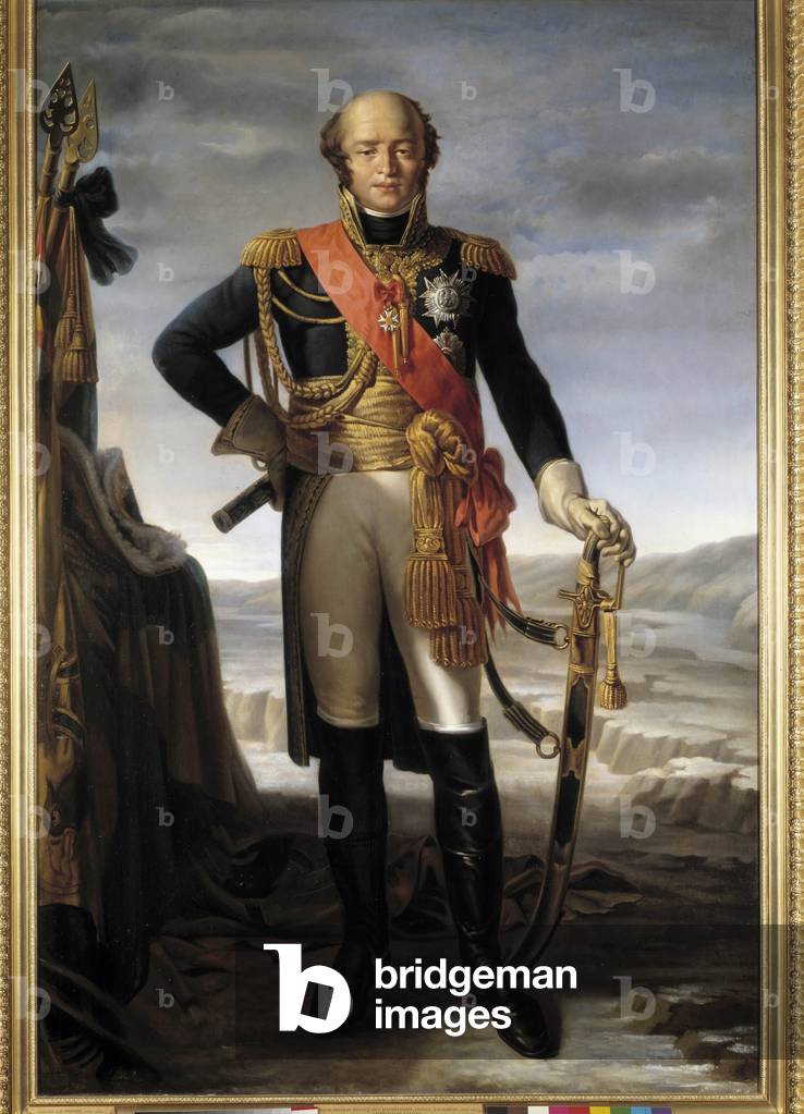 Portrait in foot of Louis Nicolas d'Avout, dit Davout, Duke of Auerstaedt and Prince of Eckmuhl, marechal of Empire, 1852 (oil on canvas)