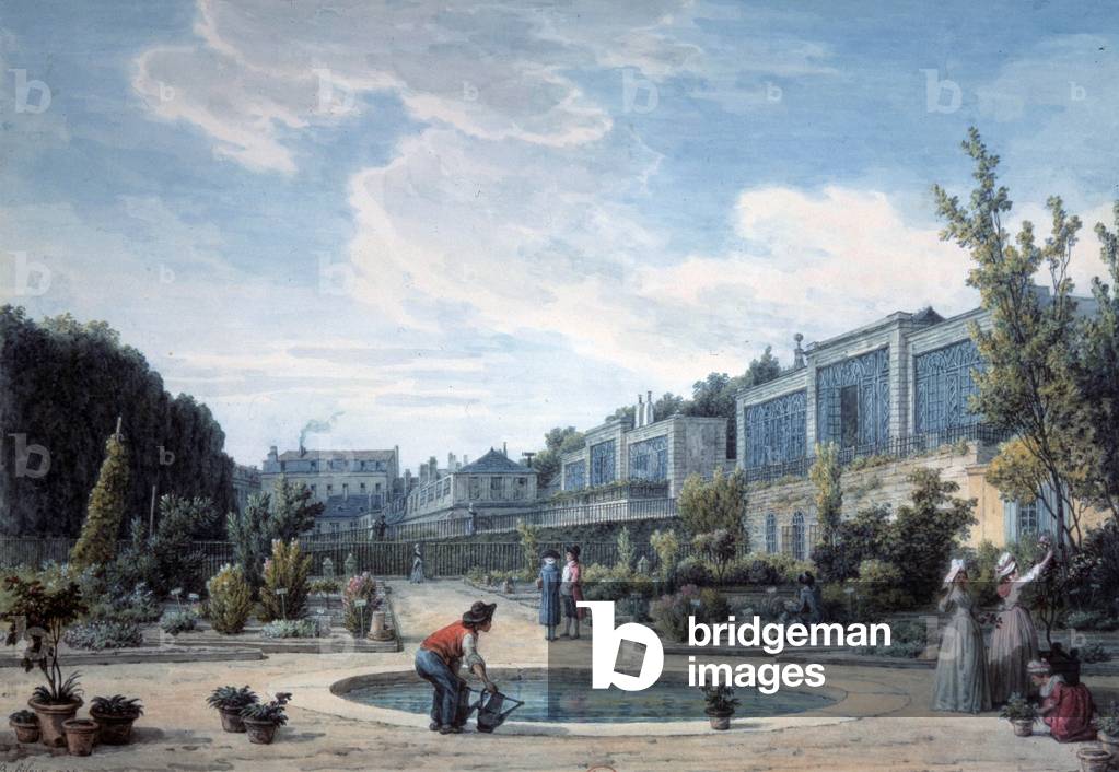 Bild von Druck "Blick auf den King's Garden (heutiger Pflanzengarten)" 1794 von Jean-Baptiste Hilaire