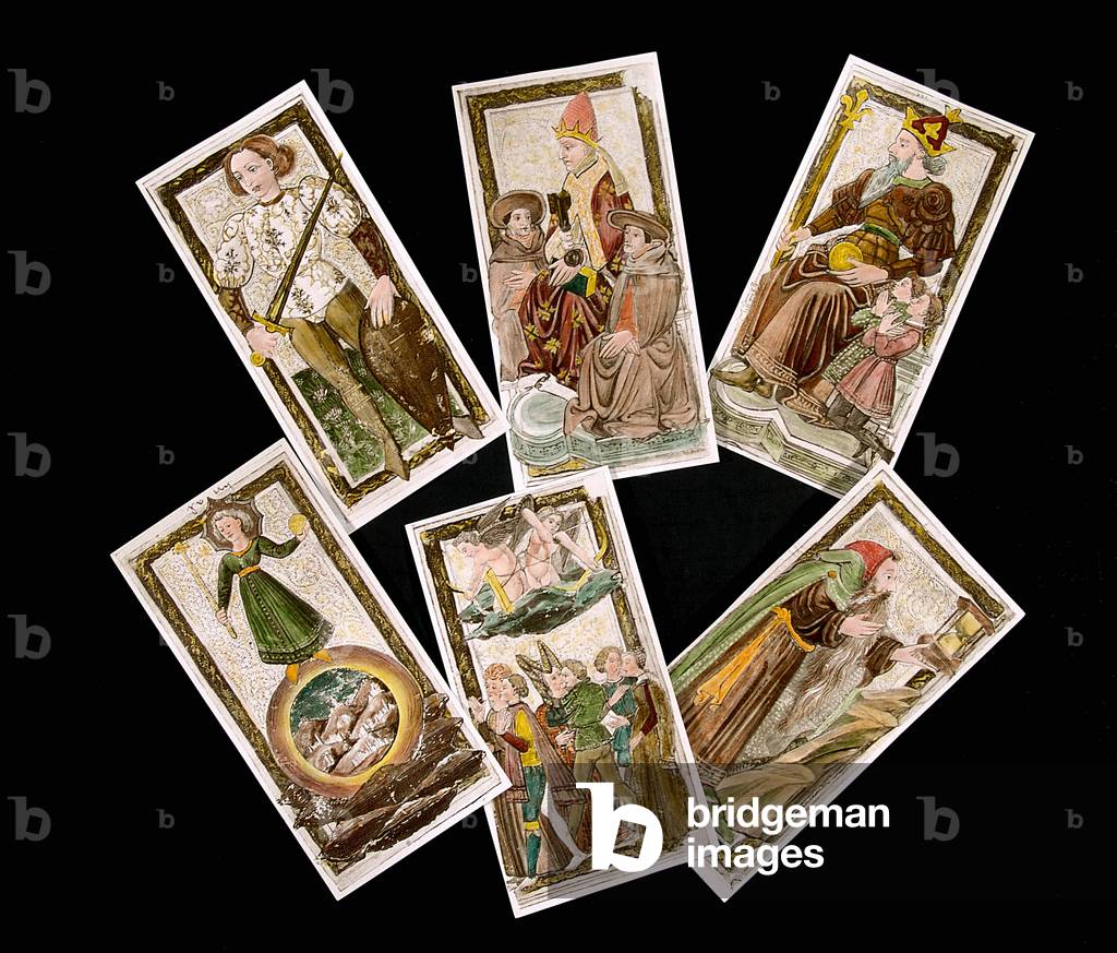 Tarot cards from the 15th century (litho)