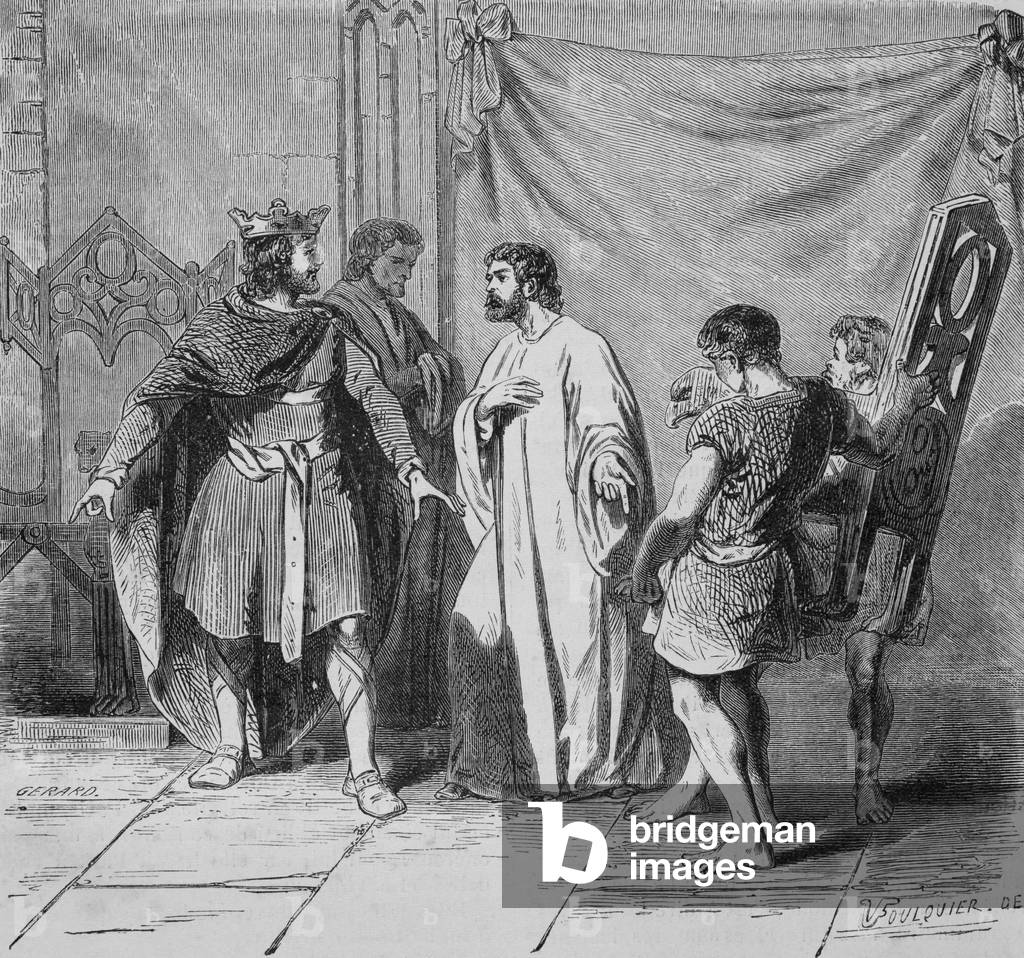 King Dagobert I (602-639) (engraving)