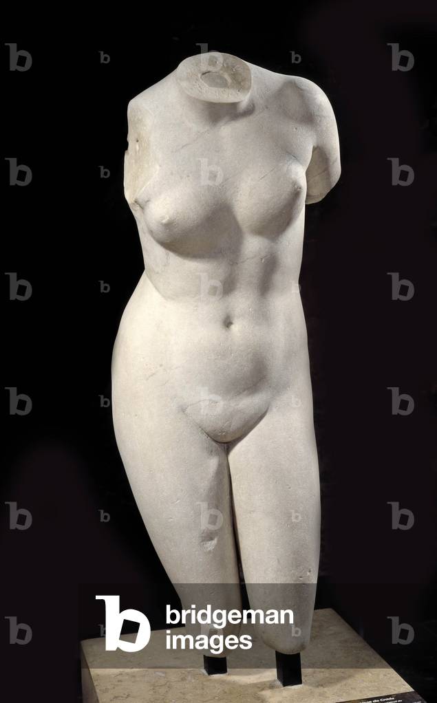 Torso of Cnide Aphrodite (replica of an original by Praxitele), 400-301 BC (marble)